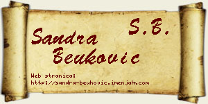 Sandra Beuković vizit kartica